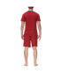 ფოტო #5 პროდუქტის Men's Moisture-Wicking Crewneck T-Shirt & Shorts Pajama Set