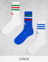 Фото #1 товара adidas Performance – 3er-Pack Crew-Socken in Blau und Weiß