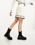 Фото #1 товара & Other Stories co-ord alpaca and wool blend mini skirt in off-white with gold thread