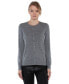 Фото #1 товара Women's 100% Cashmere Button Front Long Sleeve Crewneck Cardigan Sweater