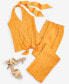 Фото #5 товара Women's Linen Paperbag-Waist Pants, Created for Macy's