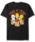 ფოტო #1 პროდუქტის Men's The Simpsons Trick Trio Short Sleeves T-shirt