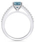 Фото #3 товара Кольцо Macy's Aquamarine and Diamond