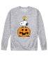 ფოტო #1 პროდუქტის Men's Peanuts Snoopy Pumpkin Fleece T-shirt