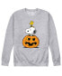 Фото #1 товара Men's Peanuts Snoopy Pumpkin Fleece T-shirt