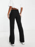 Фото #4 товара Брюки Noisy May - Элегантные черные брюки с разрезами на манжетах, комбинированные