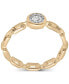 ფოტო #3 პროდუქტის Diamond Chain Link Ring (1/10 ct. t.w.) in Gold Vermeil, Created for Macy's