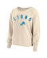 ფოტო #2 პროდუქტის Women's Aidan Hutchinson Oatmeal Detroit Lions Plus Size Name Number Crew Pullover Sweatshirt