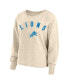 Фото #2 товара Women's Aidan Hutchinson Oatmeal Detroit Lions Plus Size Name Number Crew Pullover Sweatshirt