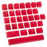 Ducky Rubber Keycap Set, 31 Tasten, Double-Shot, gummiert, für Backlight - rot