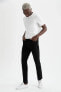 Фото #3 товара Erkek Siyah Pedro Slim Fit Normal Bel Dar Paça Jean Pantolon S2711AZ21AU