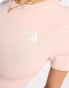 The North Face Simple Dome cropped tight t-shirt in pink