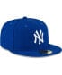 Фото #2 товара Men's Royal New York Yankees Logo White 59FIFTY Fitted Hat