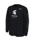 Фото #2 товара Men's Black Michigan State Spartans Alternate Long Sleeve T-shirt