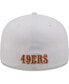 ფოტო #3 პროდუქტის Men's White San Francisco 49ers Logo Omaha 59FIFTY Fitted Hat