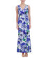 Фото #3 товара Women's Floral-Print Twist-Front Gown