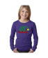 Christmas Elf Hat - Girl's Child Word Art Long Sleeve T-Shirt