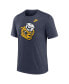 Фото #3 товара Men's Michigan Wolverines Blitz Evergreen Legacy Primary Tri-Blend T-Shirt