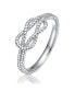 ფოტო #1 პროდუქტის 14K Gold Plated/White Gold Plated Cubic Zirconia Cocktail Ring