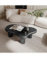 40 Inch Black Cloud Shaped Coffee Table for Living Room