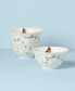Фото #2 товара Butterfly Meadow Floral 4 Piece Rice Bowl Set, Service for 4