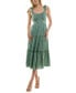 ფოტო #9 პროდუქტის Women's Tied Ruffle Fit & Flare Midi Dress