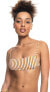 Фото #1 товара Roxy 281880 Printed Beach Classics Bandeau Bra Bikini Top Women's, Size M