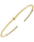 ფოტო #4 პროდუქტის Glitter Polished Bypass Bangle Bracelet in 10k Gold