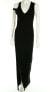 CLAYTON Women's Black Adrian maxi long slit Dress Sz L 134191