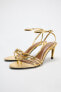 METALLIC STRAP SANDALS