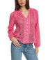 Фото #1 товара Madison Miles Loose Crochet Shirt Women's Pink M