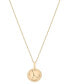 ფოტო #3 პროდუქტის Diamond Cancer Disc 18" Pendant Necklace (1/10 ct. t.w.) in Gold Vermeil, Created for Macy's