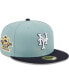 Фото #1 товара Men's Light Blue, Navy New York Mets Beach Kiss 59FIFTY Fitted Hat