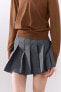 Zw collection wool blend mini skirt with box pleats