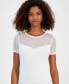 ფოტო #2 პროდუქტის Women's Open-Stitch Yoke Sweater