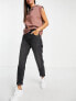 Bershka Tall mom jean in washed black