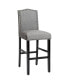 Кресло для кухни обитое Costway Set of 2 Bar Stools 30" - фото #5