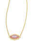 Фото #1 товара Kendra Scott 14k Gold-Plate Mother of Pearl Marquise Pendant Necklace, 16" + 3" extender