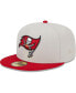 Men's Khaki, Red Tampa Bay Buccaneers Super Bowl Champions Patch 59FIFTY Fitted Hat Khaki, Red, 8 - фото #2