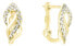 Charming yellow gold earrings with zircons pe057_AU_Y
