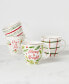 Bayberry Printed Mix-and-Match Porcelain Mugs, Set Of 4