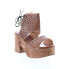Фото #2 товара Bed Stu Mali F396006 Womens Brown Leather Platform Heels Shoes 10