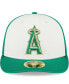 Фото #3 товара Men's White, Green Los Angeles Angels 2024 St. Patrick's Day Low Profile 59FIFTY Fitted Hat