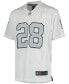 Фото #2 товара Big Boys and Girls Josh Jacobs White Las Vegas Raiders Color Rush Game Jersey