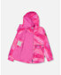 Фото #3 товара Куртка для малышей Deux Par Deux с принтом фуксии и мрамором.