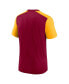 ფოტო #4 პროდუქტის Men's Heathered Burgundy, Heathered Gold Washington Commanders Color Block Team Name T-shirt