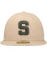 ფოტო #3 პროდუქტის Men's Tan Michigan State Spartans Camel & Rifle 59Fifty Fitted Hat