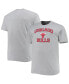 Фото #1 товара Men's Heathered Gray Chicago Bulls Big and Tall Heart and Soul T-shirt