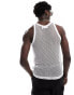 Weekday Matheus mesh vest in white