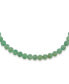 Bling Jewelry plain Simple Smooth Western Jewelry Classic Matte Moss Green Aventurine Round 10MM Bead Strand Necklace For Women Teen Silver Plated Toggle Clasp 16 Inch